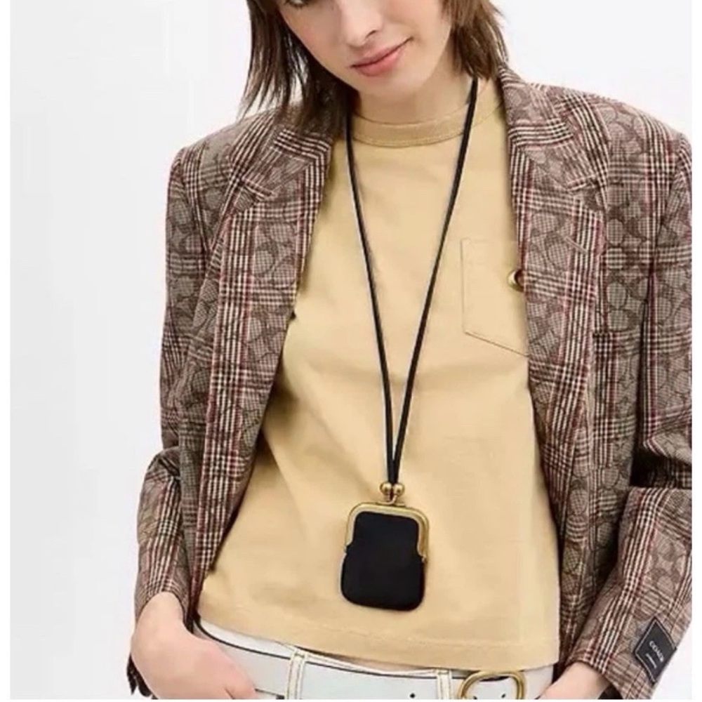 COACH Kisslock Pouch Necklace - Picture 3 of 4